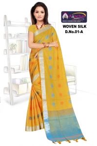 Woven Silk Aanchal Creation Sarees