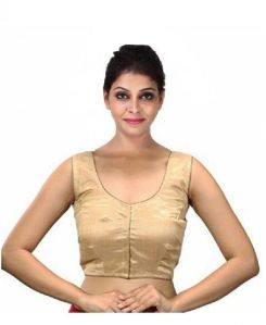 SINGAAR Gold Color Silk Saree Blouse