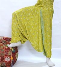 Silk harem pant, Boho style baggy pants balloon