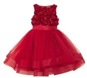 Girls Pink Rose Party Dress