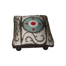 wooden low footstool