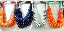 Different colored Beads Bright signing Necklace Chain