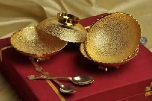 Brass Gold Plated Bowls Gift Set