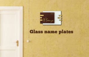 glass name plates