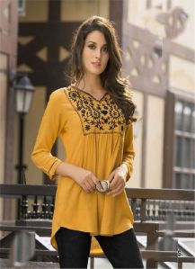 Yellow Rayon Top