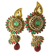 Red Onyx Gold Plated Earring