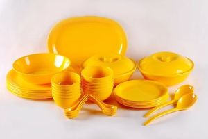 Yellow Melamine Plastic Dinner Sets