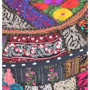 Home Decorative Handmade Vintage Pouf Cover Ottoman Cover