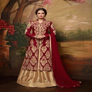 Panihari Premium - 19004 Pink Color Silk Embroidered Lehenga