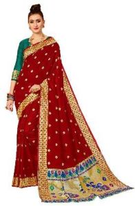 Wedding Wear Red Paithani Silk Saree