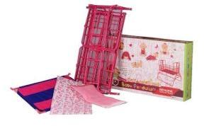 Pink Baby Pendulum Foldable Cradle