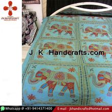Multi Color Thread Cotton Embroidered Bed sheet