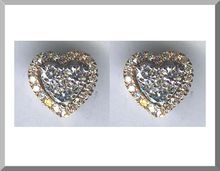 indian design diamond gold earrings tops