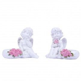 Wonderland set of 2 candle holder angel for bonsai decoration