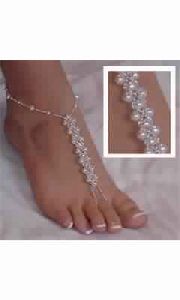 Imitation Pearl Toe Anklet