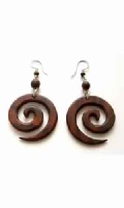 Wooden Dangling Earrings