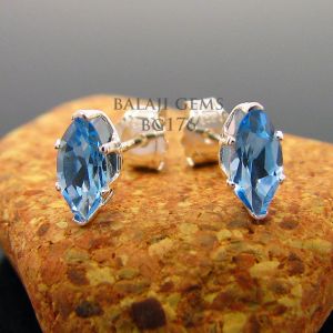 Pears Blue Topaz Earrings