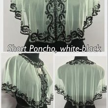 new stylish unique style net fabric poncho shrug top