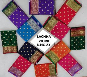 Lachha Work Nylon Silk Saree