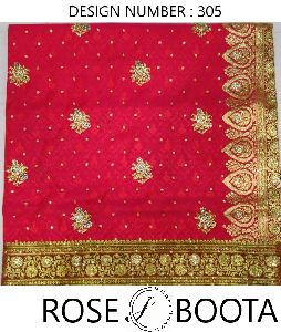 Rose Boota Nylon Silk Saree