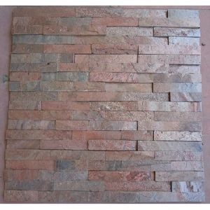 Copper Slate Stone Wall Panel Tile Red Mica