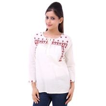EMBROIDERY LADIES WHITE TOP FOR SUMMER