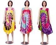 Tie Dye Print Casual Wear Sundress