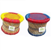 bamboo living room furniture indian cane round sitting stool