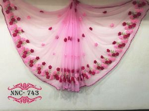 Ribbon work Saree