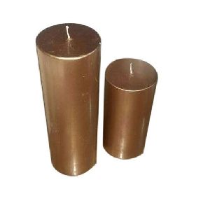 Golden Pillar Candle