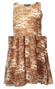 Brown Chiffon Girls Dress western