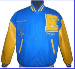 Sky Blue and Lemon Royal Varsity Jacket