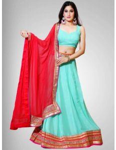 Pastel Green Lehenga with Gota Patti Work