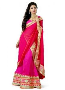 Red and Pink Designer Lehenga