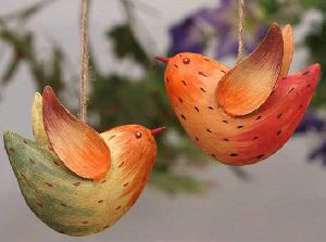 Colorful Hanging Flying Sparrow Figurine