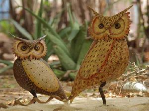 Stylish Owl Bird Figurine Gift Article