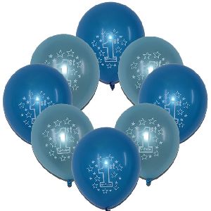 Sky Blue Printed Balloons