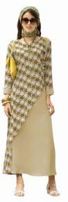 Tunic Cotton Satan Fabric Beige AND Olive Kurti