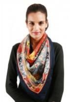 UNISCARF BLUE PICCASO VISCOSE SCARF FOR WOMEN