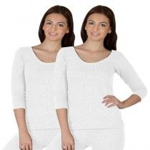 WHITE THERMAL TOP WEAR PK 2