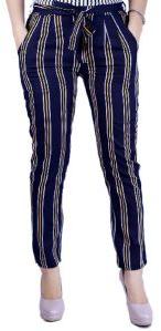 Khhalisi Navy Yellow Striped Comfort fit Pants