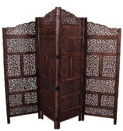 Hand Carved Wooden Screen Divider Decorative wooden Room Divider