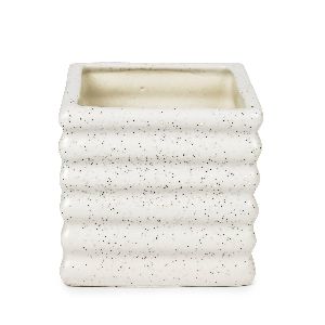 White Studio Planter Pot For Desk