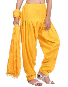 Yellow Patiala Salwar and Dupatta Set