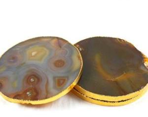 gemstone drink coasters