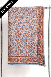 NARGIS B HAND BLOCK PRINTED QUILT