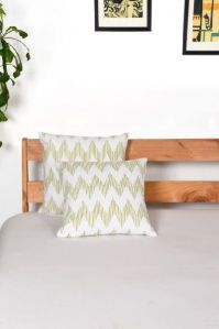 TRIBAL WAVES GREEN CUSHION COVERS