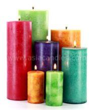 mottled pillar candle