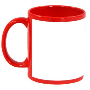 Sublimation Red Patch Mug