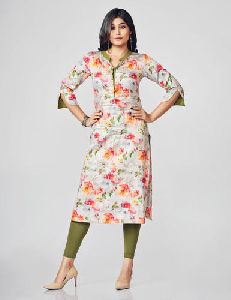 Straight Cut Printed Kurti